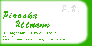 piroska ullmann business card